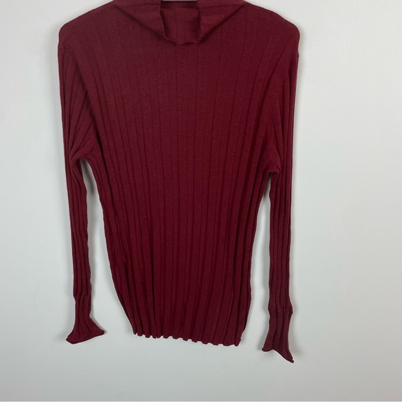 J. Crew 365 Stretch Ribbed Turtleneck Sweater Burgundy Size Medium - Picture 5 of 8